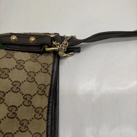 Authentic Gucci Sherry Line Brown Canvas Shoulder Bag mn514-113025 - Picture 5 of 16